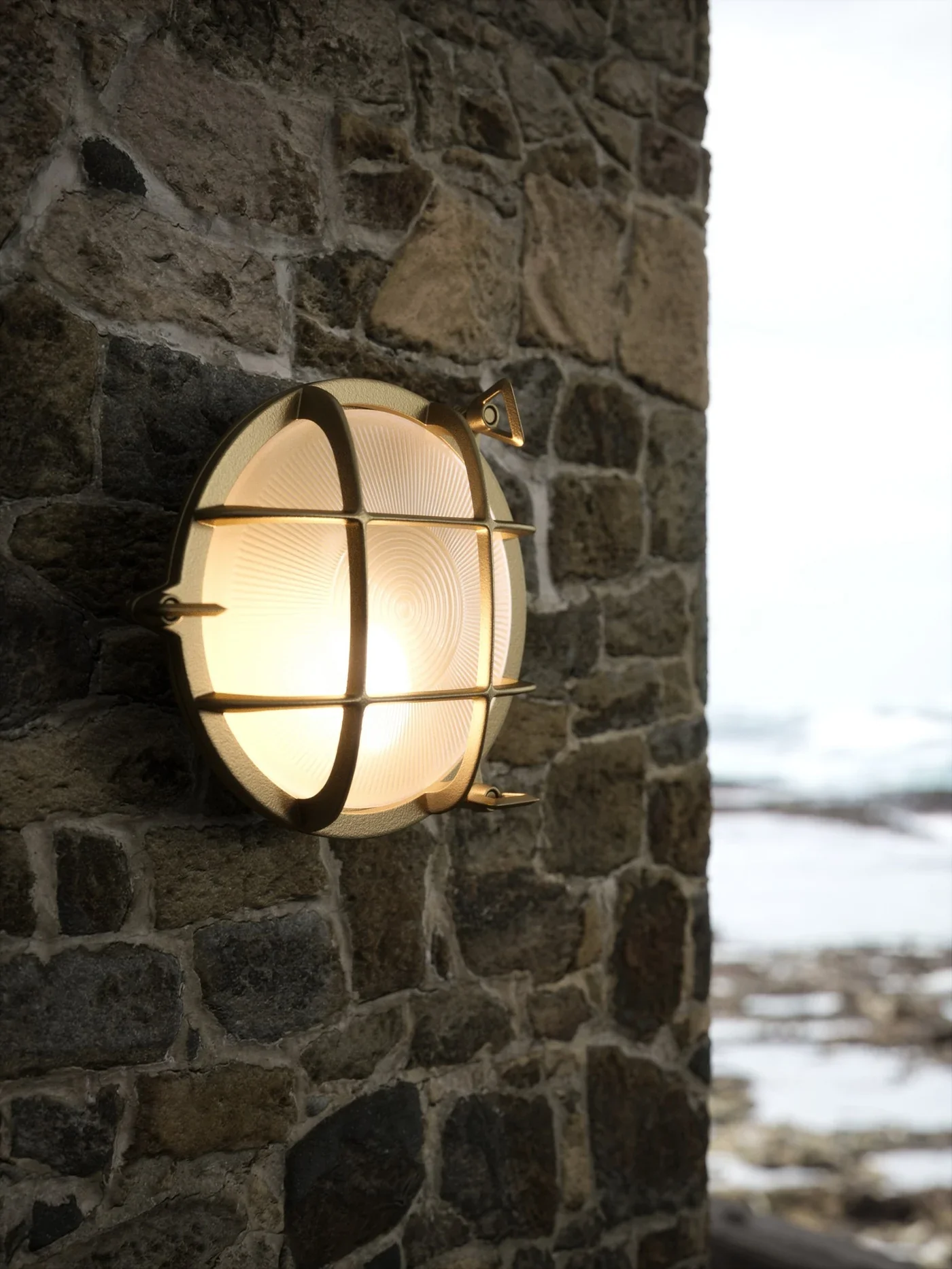 Polperro Wall light- Nickel/ Brass Finish - Image 11
