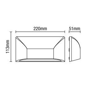 Poole Outdoor LED Rectangular w PIR Sensor Wall Light - Image 4