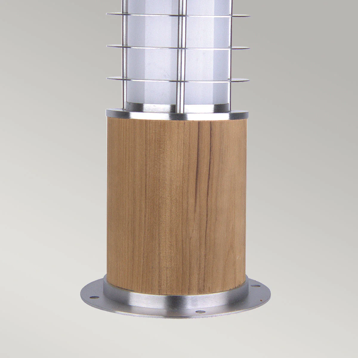 Poole Small/Large Bollard – Teak & Steel Finish - Image 3