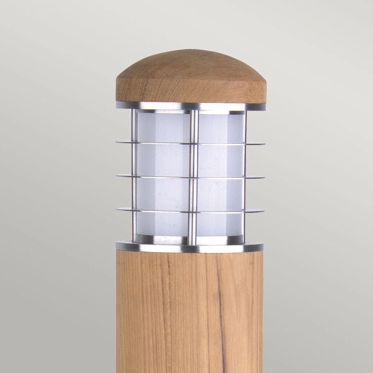 Poole Small/Large Bollard – Teak & Steel Finish - Image 6