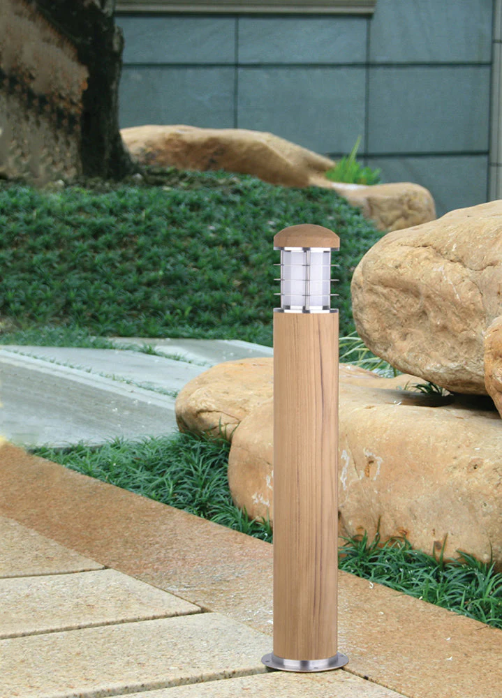 Poole Small/Large Bollard – Teak & Steel Finish - Image 8