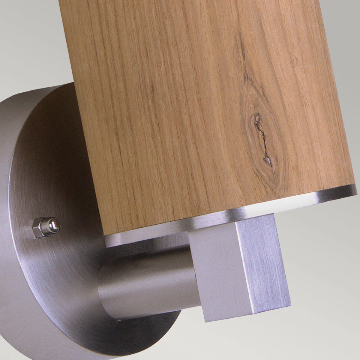 Poole Wall Light -  Teak & Steel Finish - Image 3