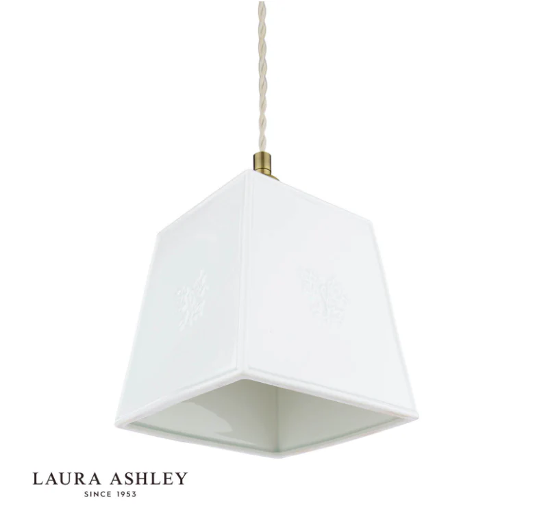 Porcelain Pendant Cream and Antique Brass - Various Styles - Image 3