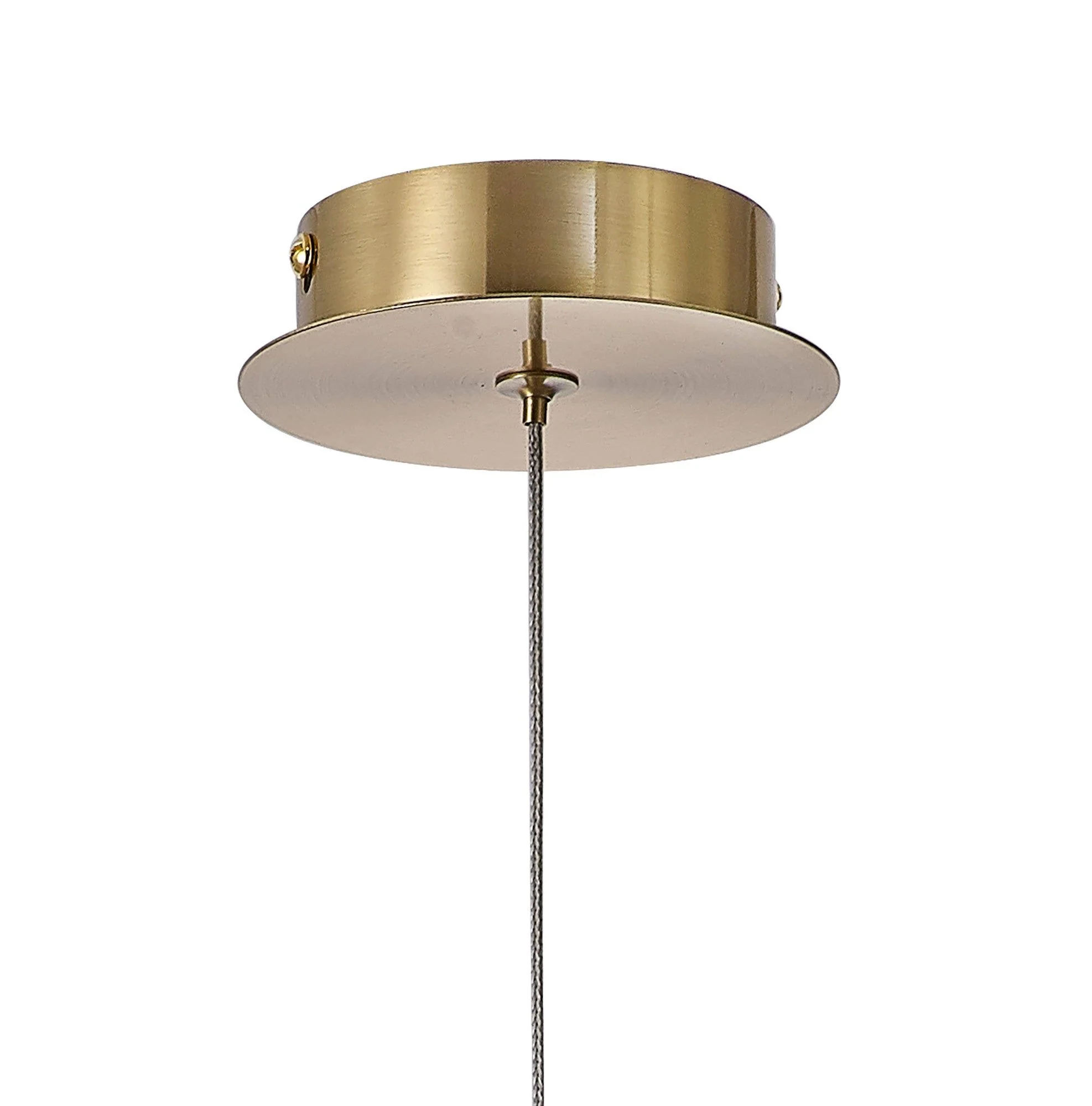 Poro Pendant, Brass/Polished Chrome & Cognac Glass - Image 2