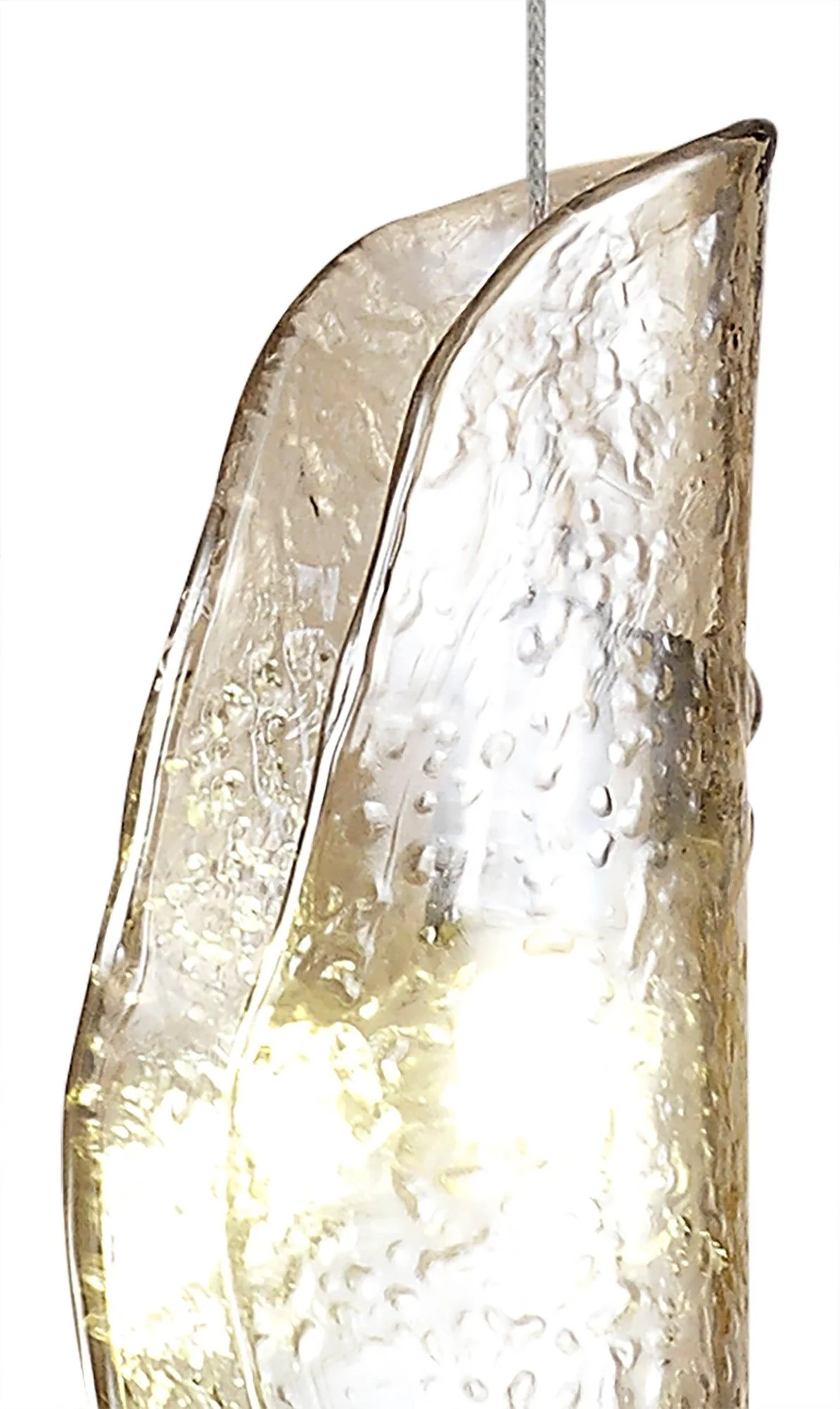 Poro Pendant, Brass/Polished Chrome & Cognac Glass - Image 4