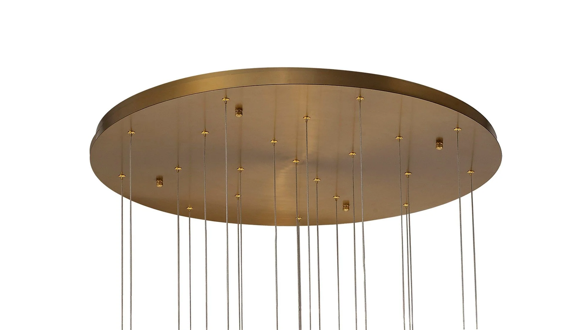Poro Pendant 5m 21 x G9, Brass Metal Shade & Cognac Glass Item Weight: 24.9kg - Image 3