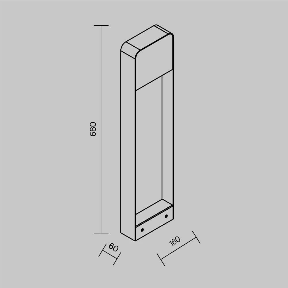 Porte Landscape LED Bollards lighting- Black/ Wood Finish - Image 3