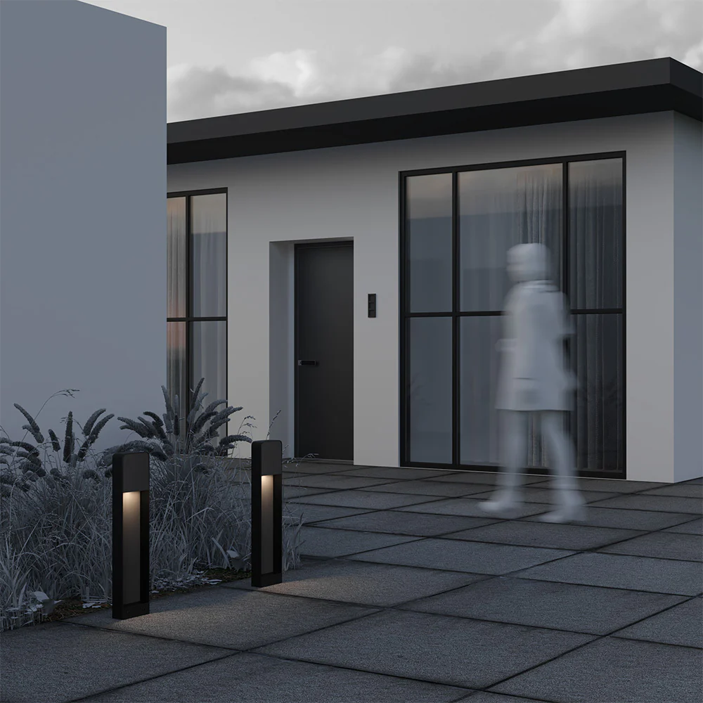 Porte Landscape LED Bollards lighting- Black/ Wood Finish - Image 4