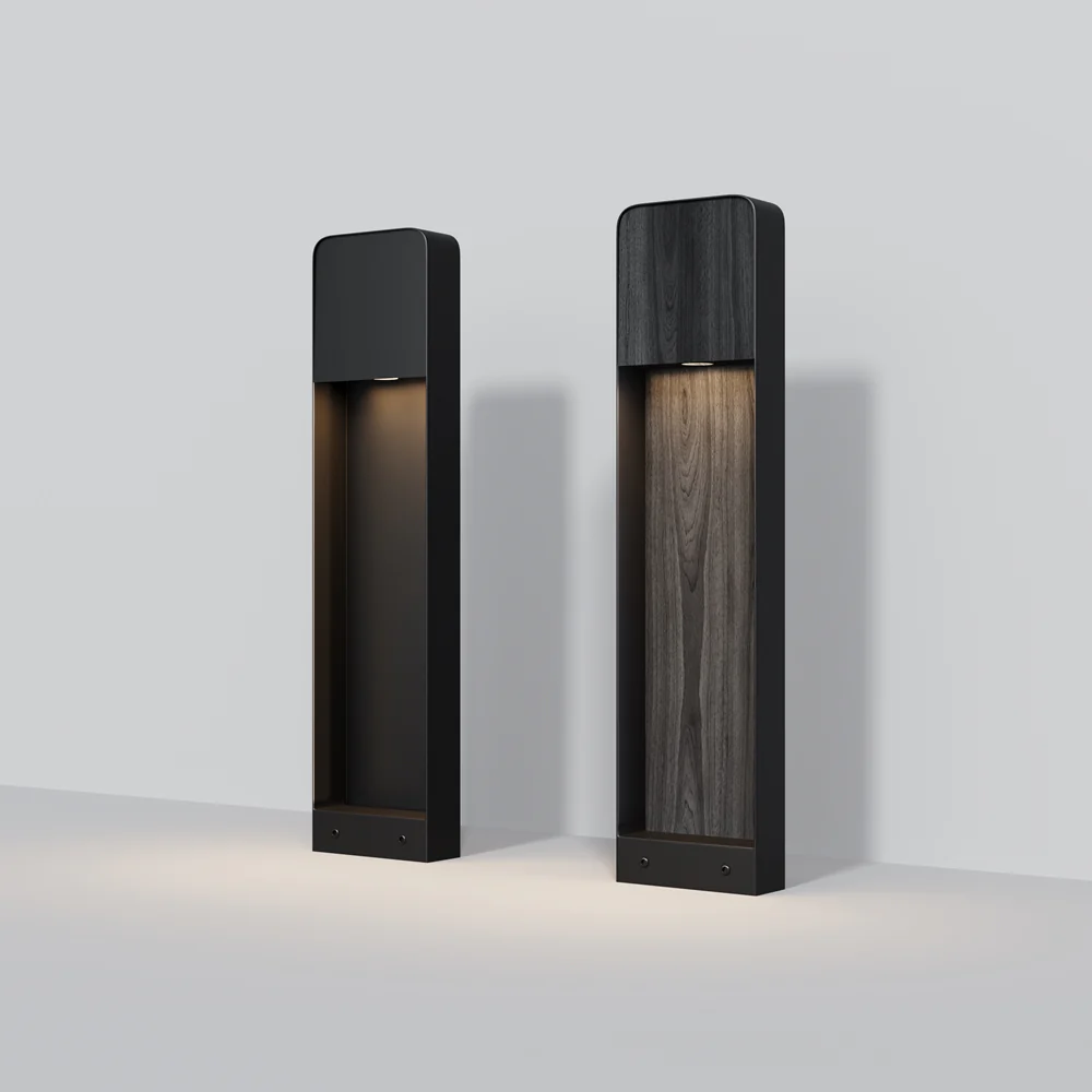 Porte Landscape LED Bollards lighting- Black/ Wood Finish - Image 6