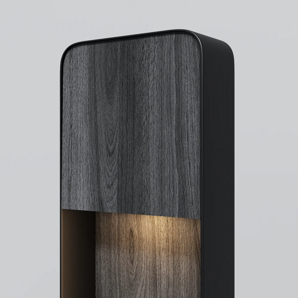 Porte Landscape LED Bollards lighting- Black/ Wood Finish - Image 7