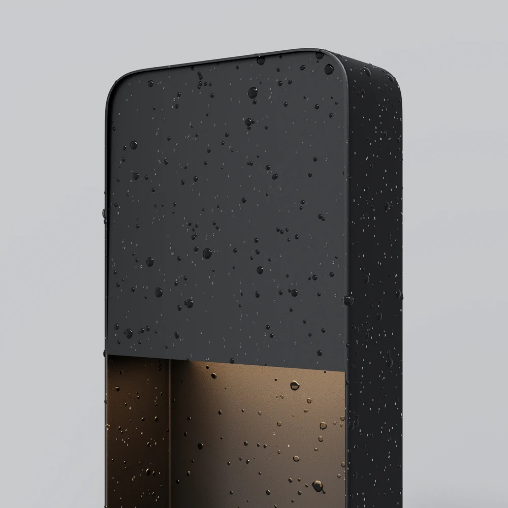 Porte Landscape LED Bollards lighting- Black/ Wood Finish - Image 9