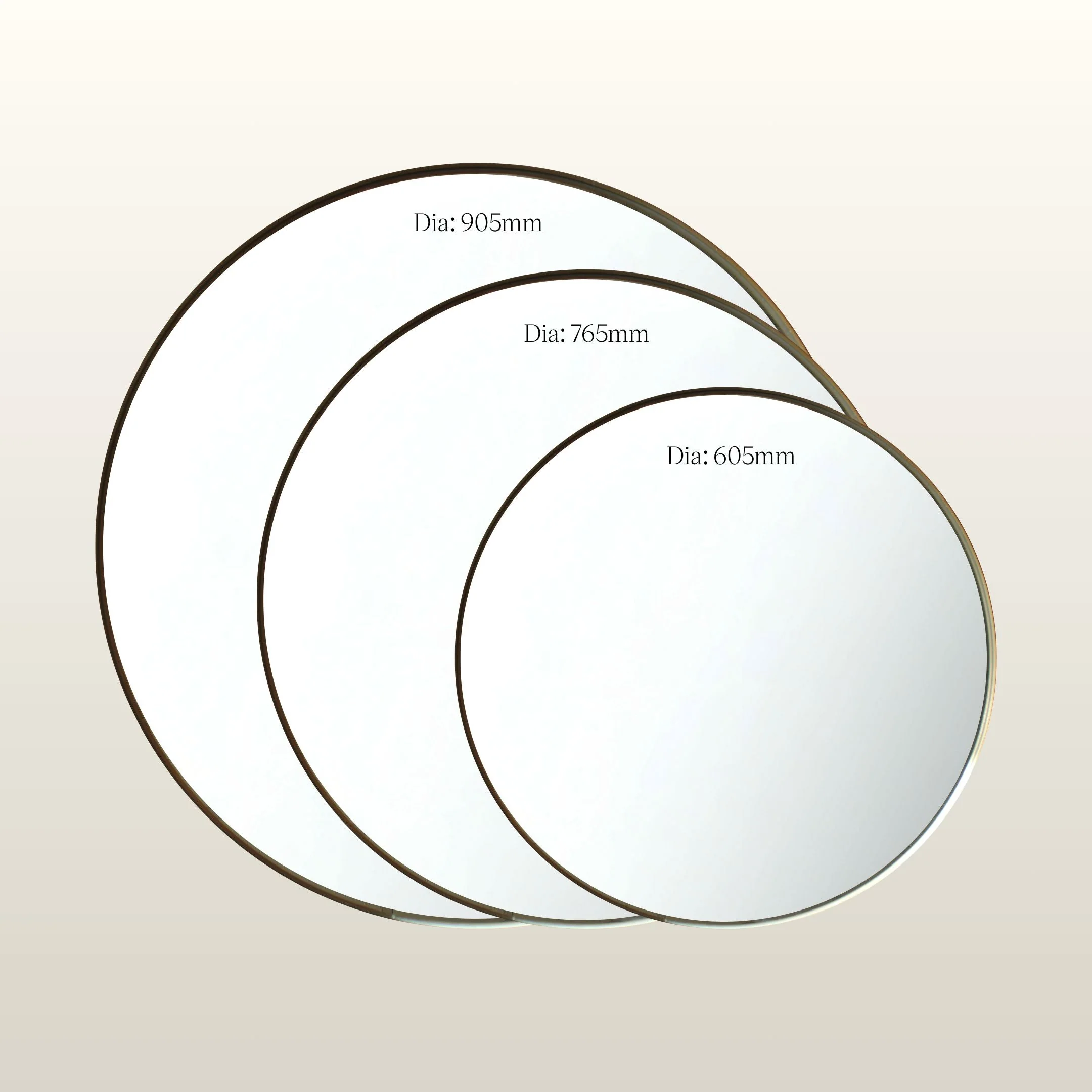 Portland Rectangular/ Round/ Oval Gold Mirror- Various Sizes - Image 11