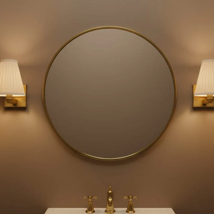 Portland Rectangular/ Round/ Oval Gold Mirror- Various Sizes - Image 15