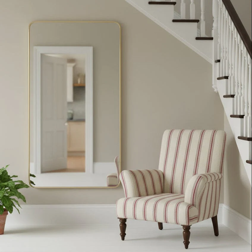 Portland Rectangular/ Round/ Oval Gold Mirror- Various Sizes - Image 20