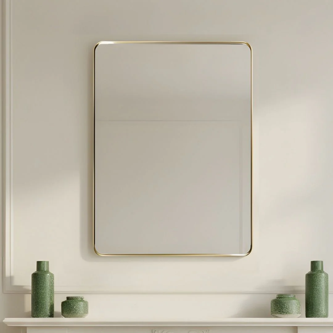 Portland Rectangular/ Round/ Oval Gold Mirror- Various Sizes - Image 21