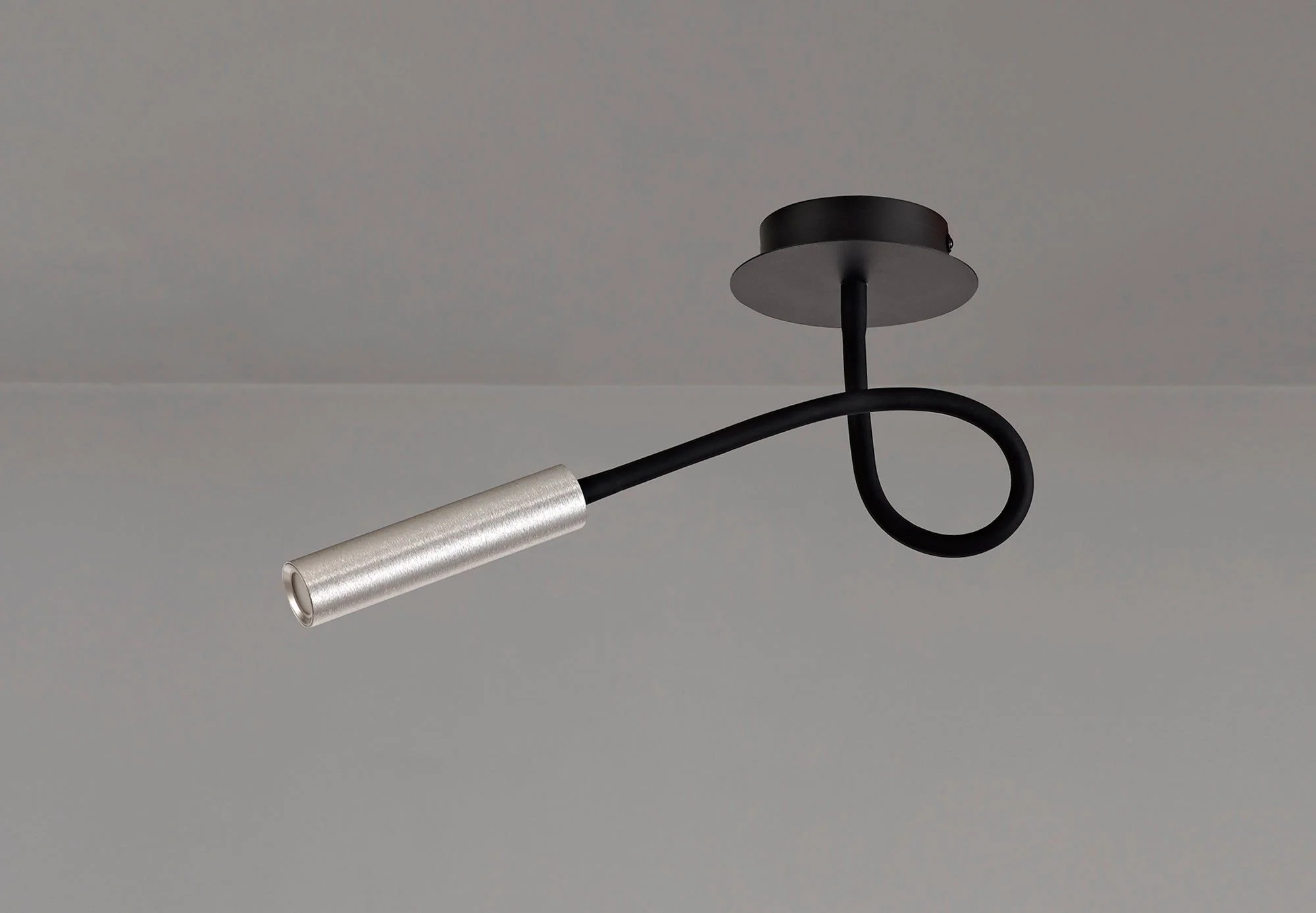 Porto Pendant Ceiling Light, 1/3/5 Light Adjustable Arm, 5W LED, 3000K, 310lm, Black & Aluminium/Black & Satin Copper, 3yrs Warranty IP20 - Image 2