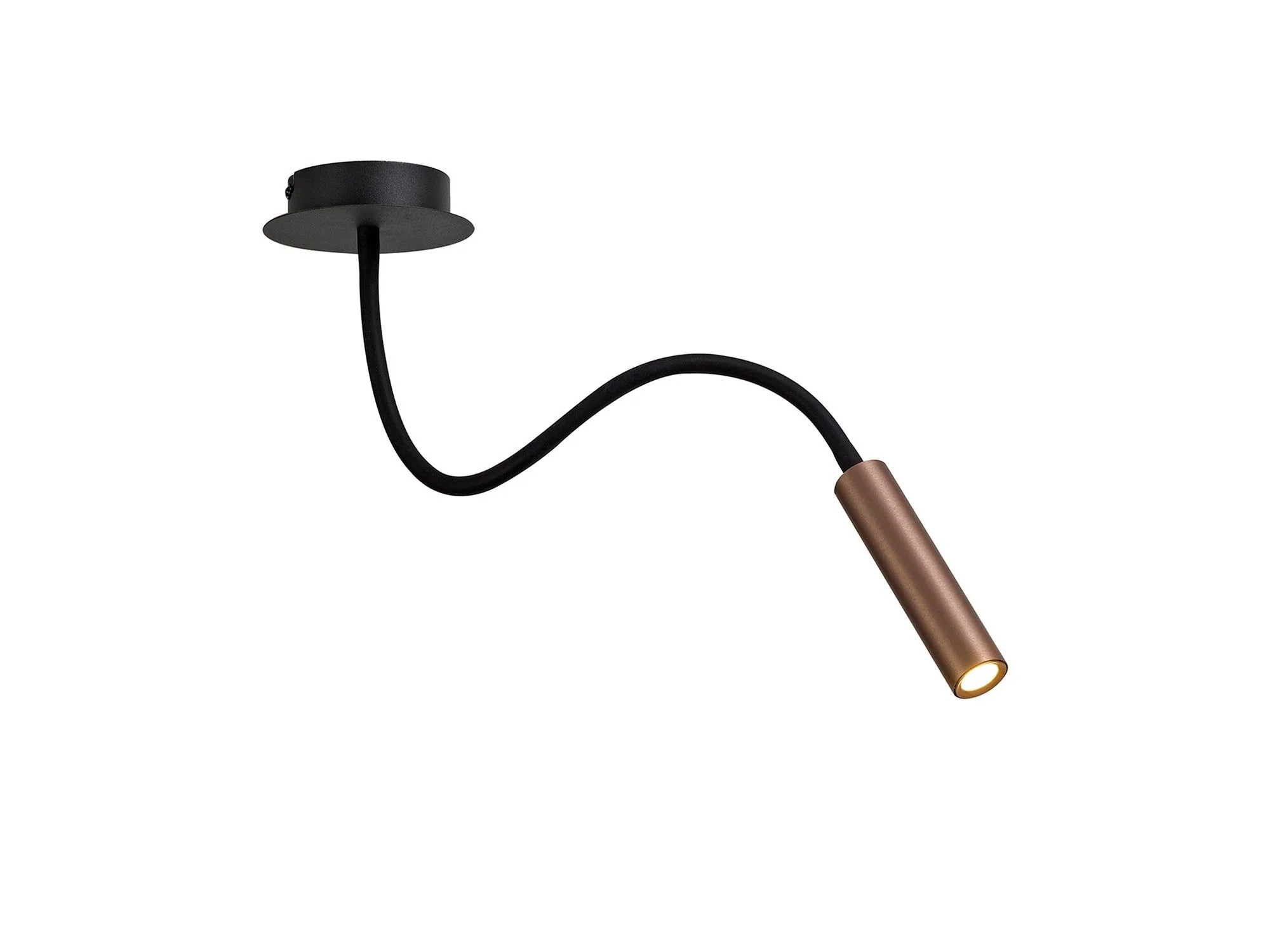 Porto Pendant Ceiling Light, 1/3/5 Light Adjustable Arm, 5W LED, 3000K, 310lm, Black & Aluminium/Black & Satin Copper, 3yrs Warranty IP20 - Image 3