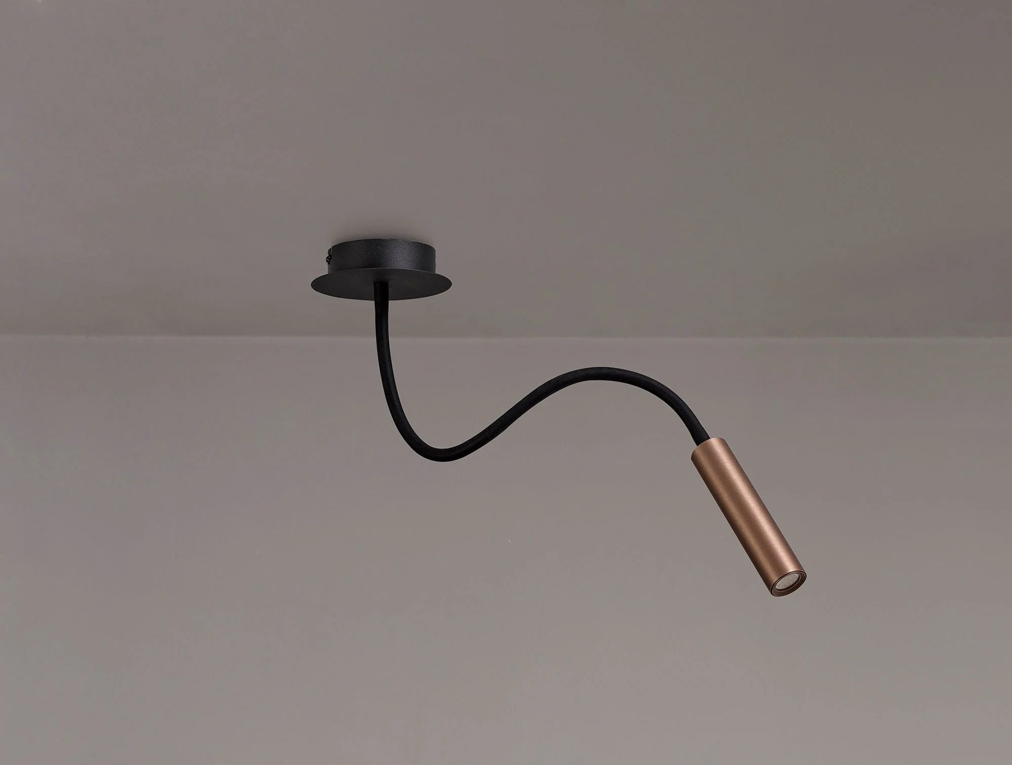 Porto Pendant Ceiling Light, 1/3/5 Light Adjustable Arm, 5W LED, 3000K, 310lm, Black & Aluminium/Black & Satin Copper, 3yrs Warranty IP20 - Image 4