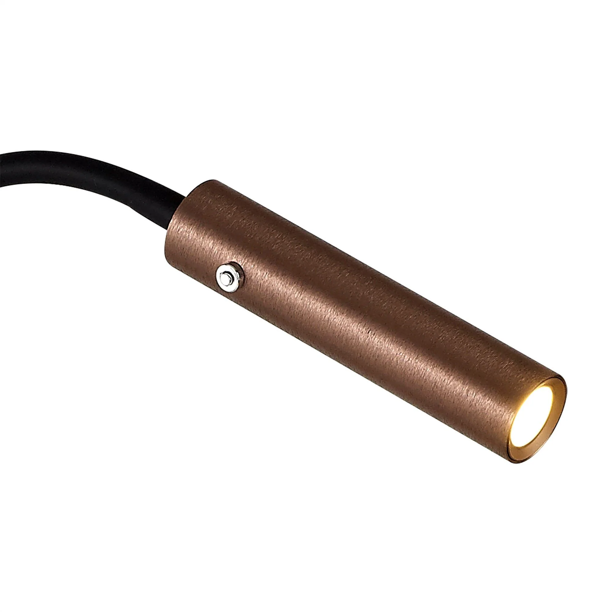 Porto Table Lamp, 1 Light Adjustable Switched, 1 x 7W LED, 3000K, 436lm, Black & Aluminium/Black & Satin Copper, 3yrs Warranty - Image 5