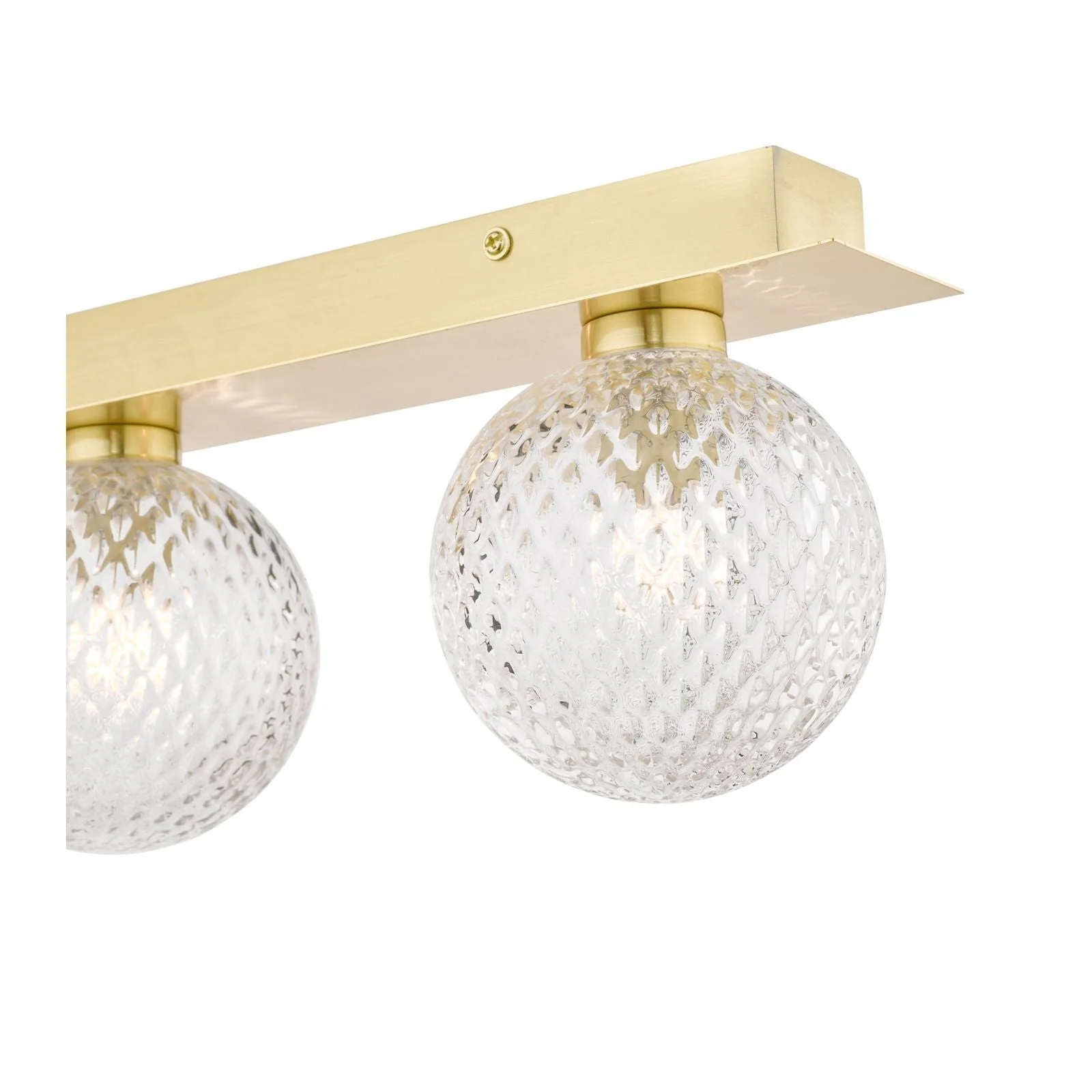 Prague 3lt Bathroom Wall Light Polished Chrome/Satin Brass Glass IP44 G9 - Image 10