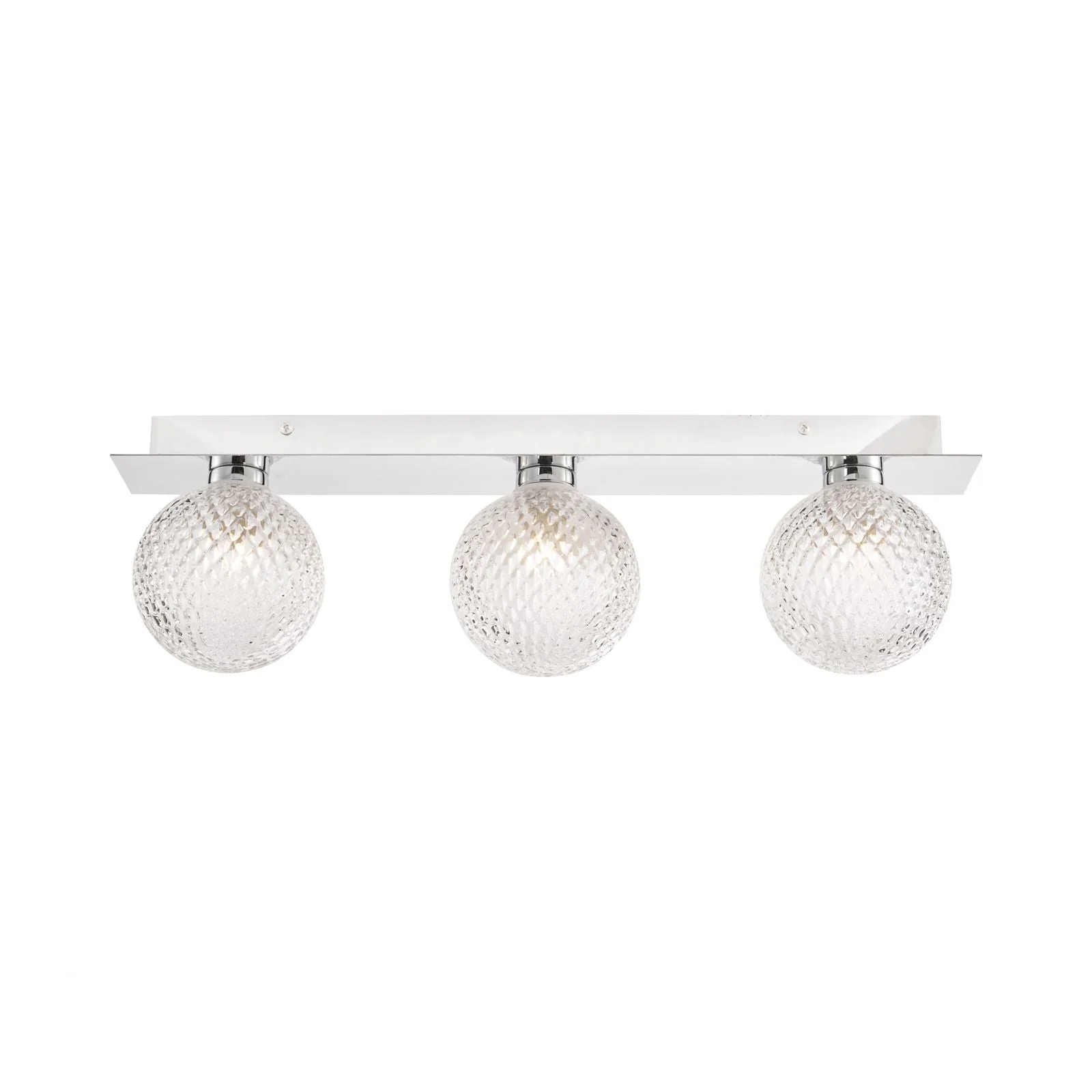 Prague 3lt Bathroom Wall Light Polished Chrome/Satin Brass Glass IP44 G9 - Image 3