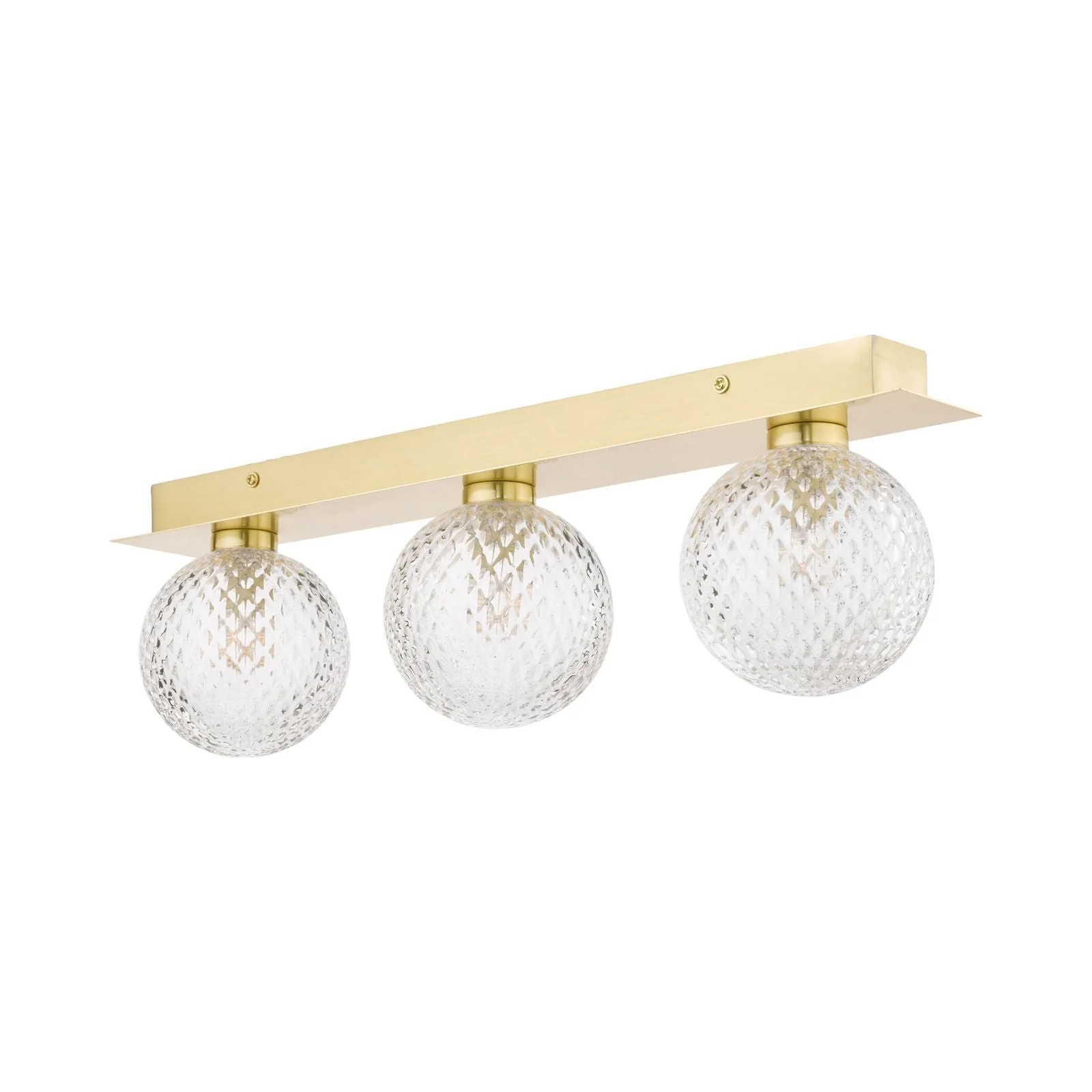 Prague 3lt Bathroom Wall Light Polished Chrome/Satin Brass Glass IP44 G9 - Image 7