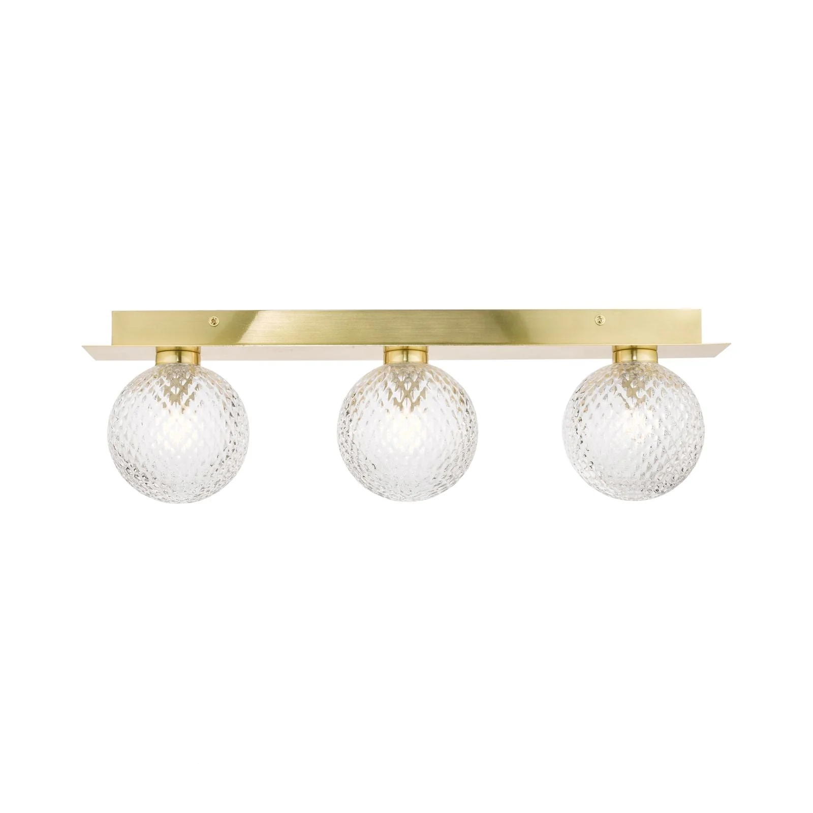 Prague 3lt Bathroom Wall Light Polished Chrome/Satin Brass Glass IP44 G9 - Image 8