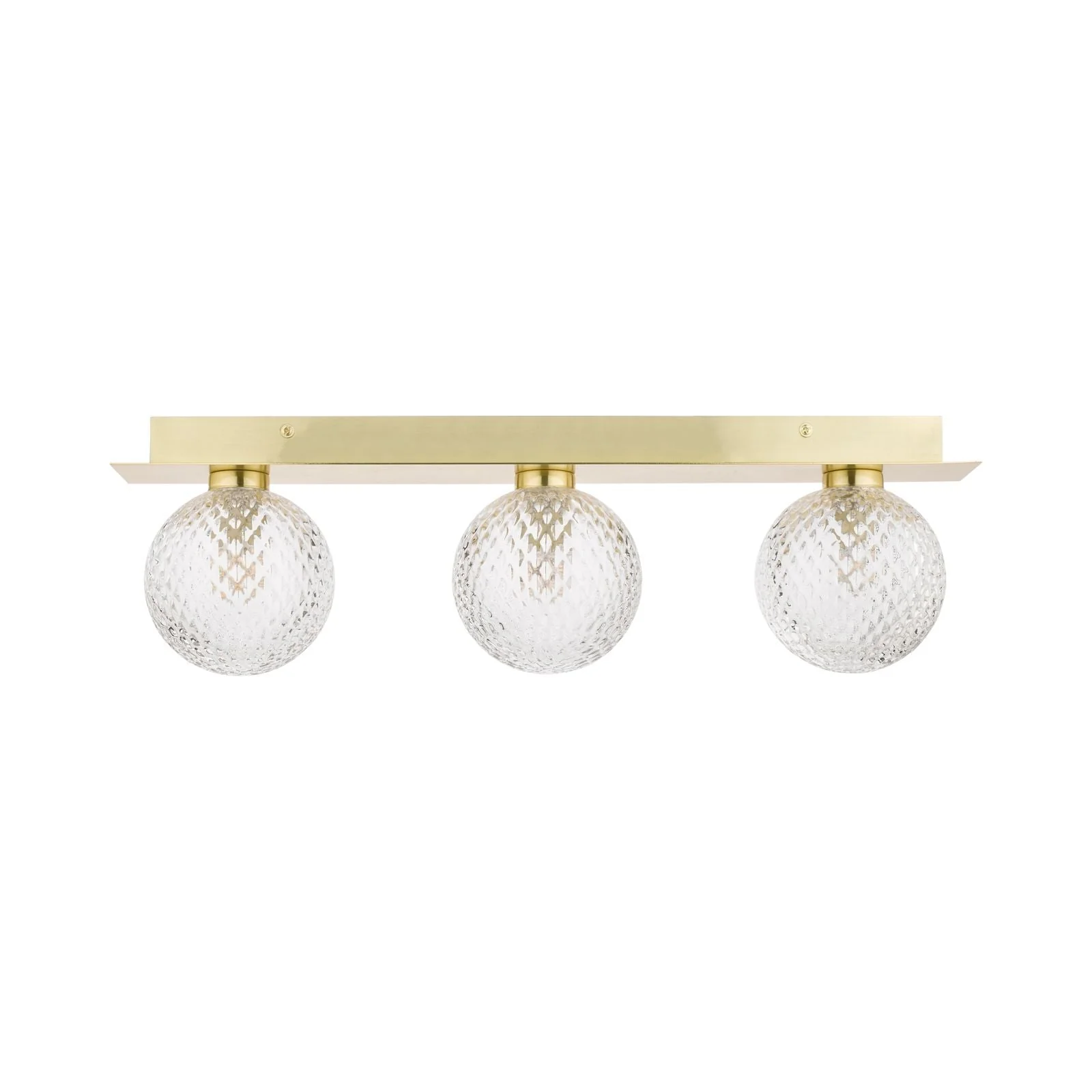 Prague 3lt Bathroom Wall Light Polished Chrome/Satin Brass Glass IP44 G9 - Image 9