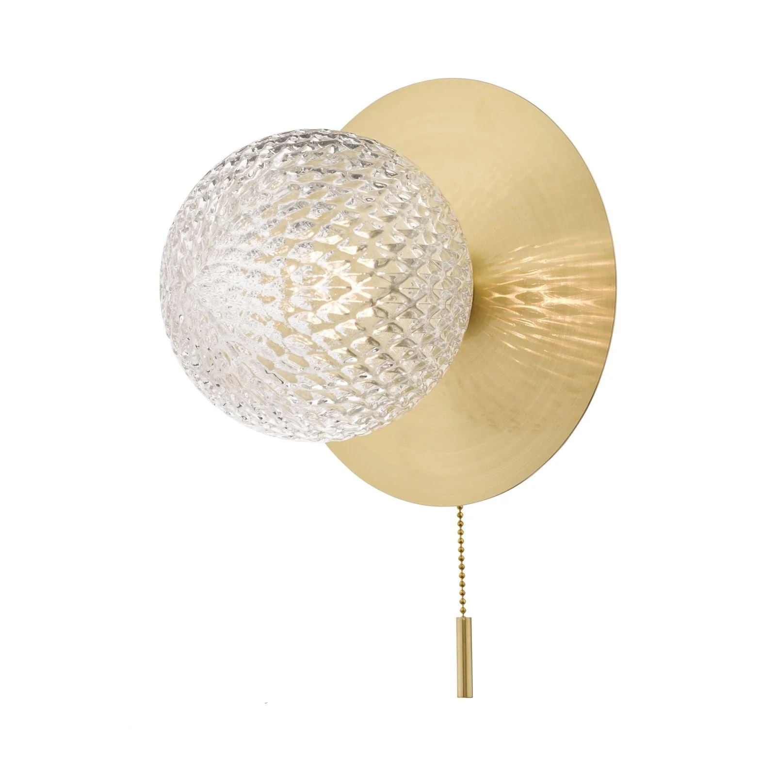 Prague Bathroom Wall Light Polished Chrome/Satin Brass Glass IP44 G9 - Image 5