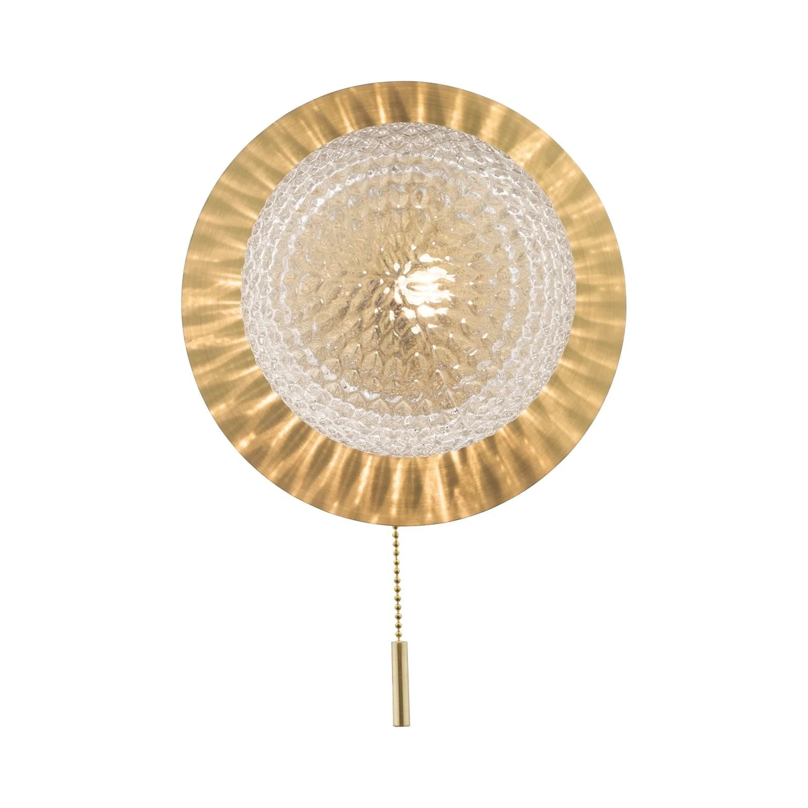 Prague Bathroom Wall Light Polished Chrome/Satin Brass Glass IP44 G9 - Image 7
