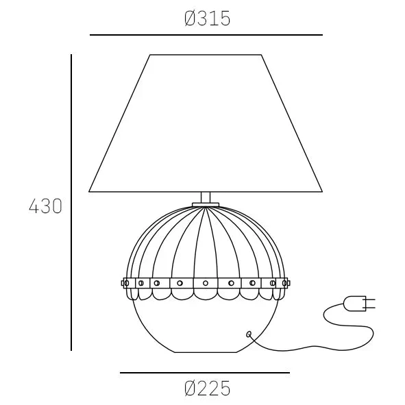 Pralines Brass/Black-Finish Table lamp - Image 4