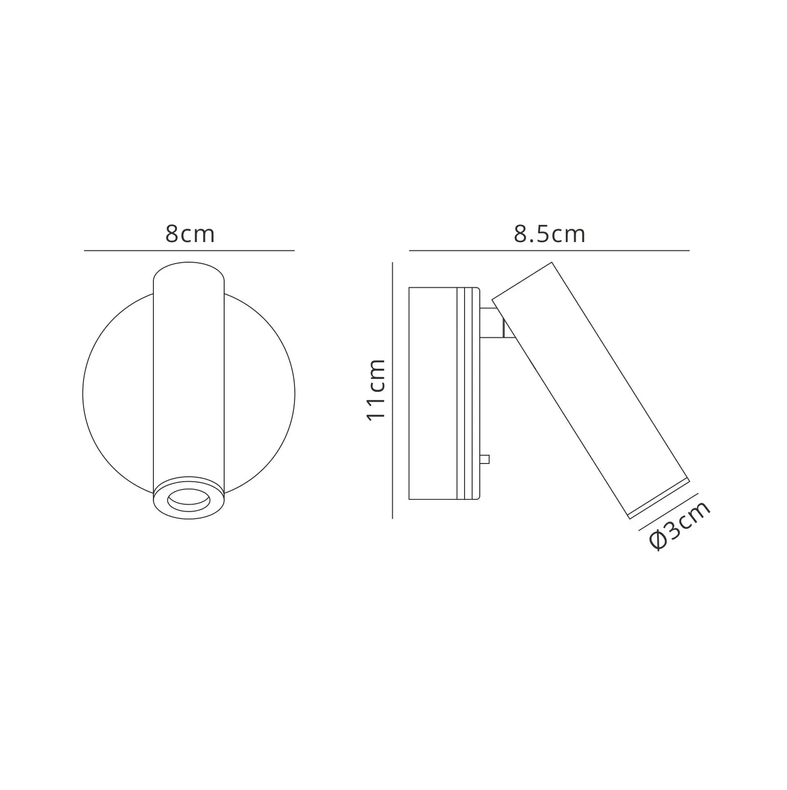 Prea 1Lt Reading Light - Various Finish - Image 2