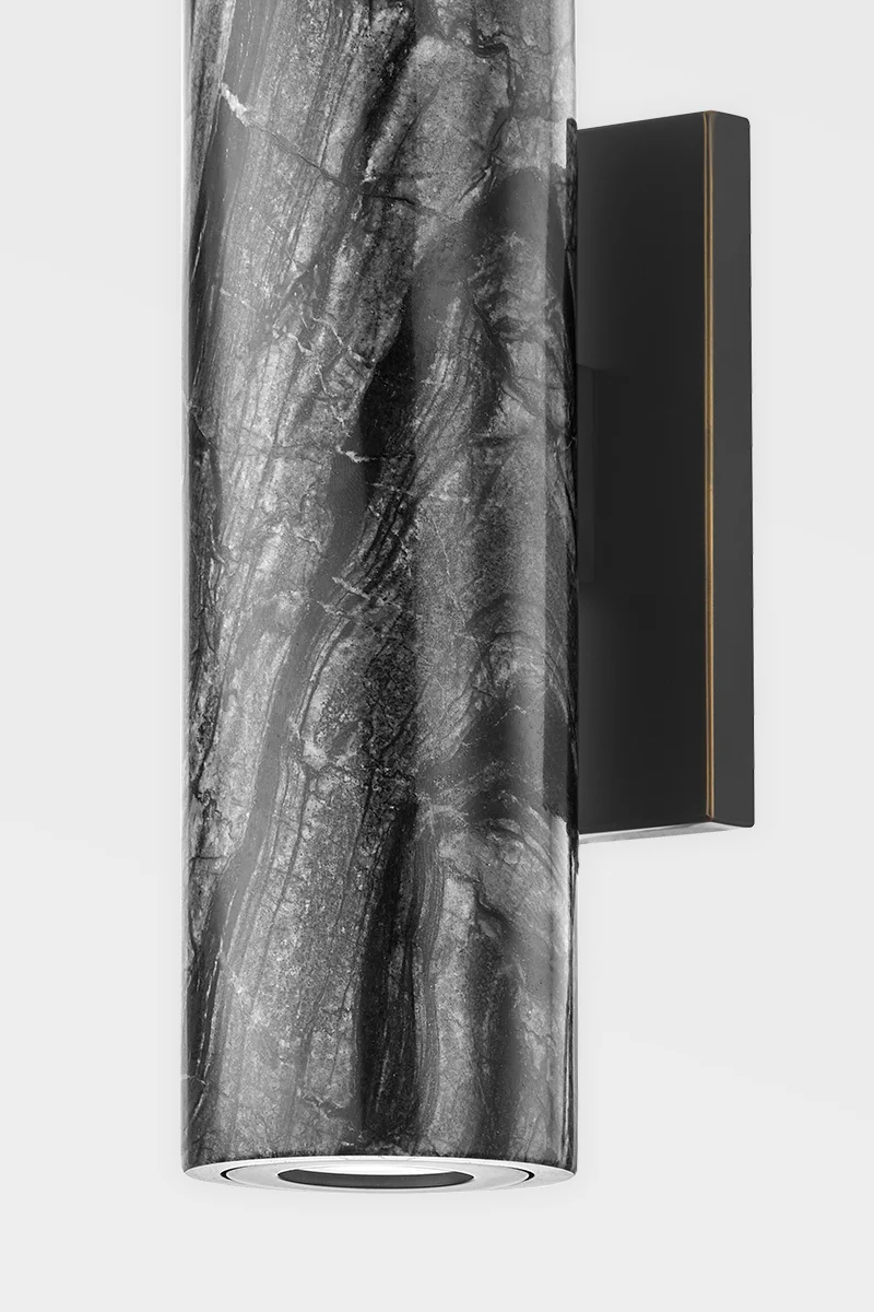 Predock 2Lt Wall Sconce - Black Marble - Image 2