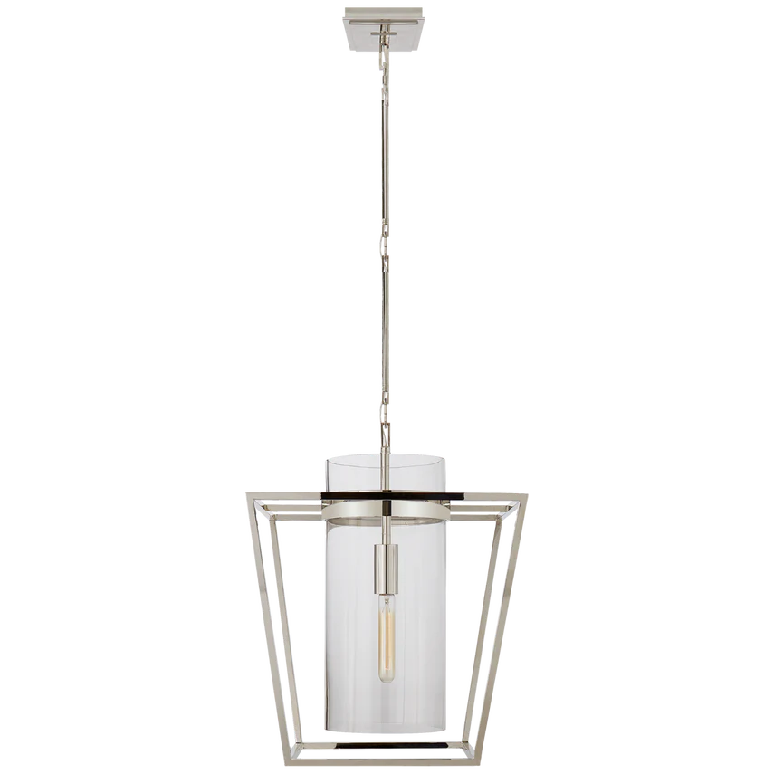Presidio Small Lantern - Antique Brass/ Polished Nickel - Image 3