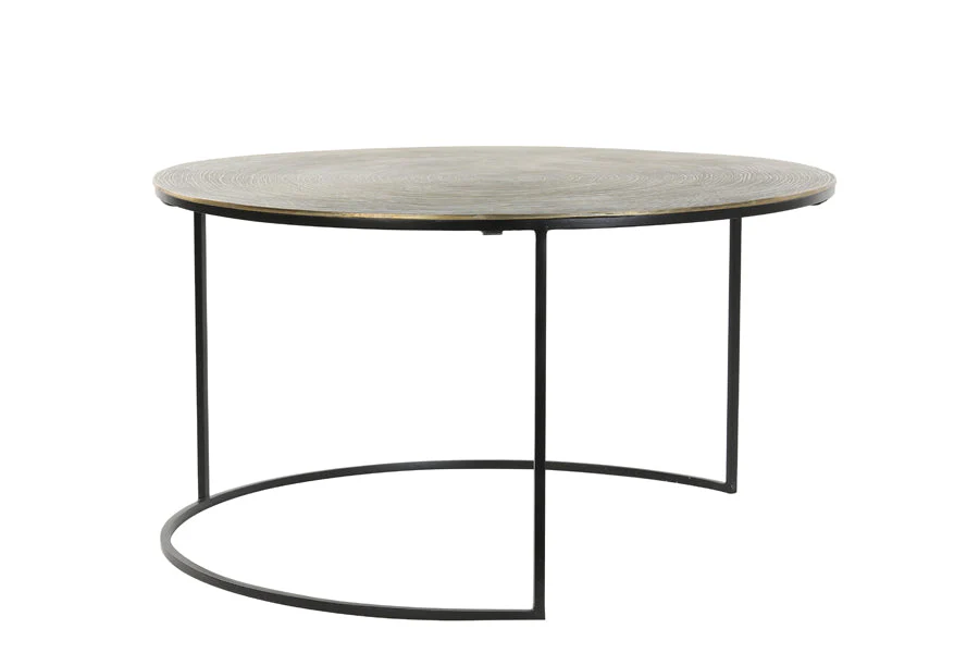 Primo Coffee Table - Black & Bronze/Matt Black Finish - Image 4
