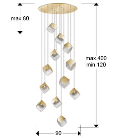 Priscila Lamp 12L Gold G9 Ip20 - Image 10