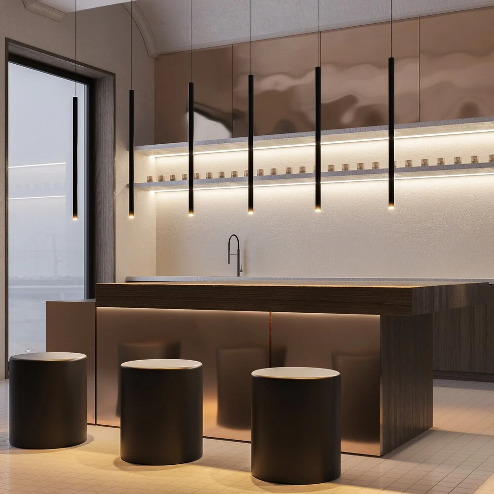 Pro Extra Pendant Light- Black/ White/ Gold Finishes - Image 9