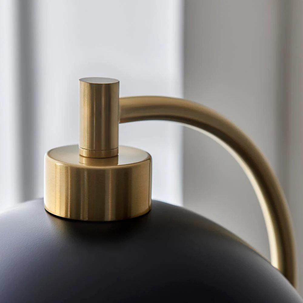 Procyon Task Floor Lamp - Brass & Matt Black Finish E27 - Image 5