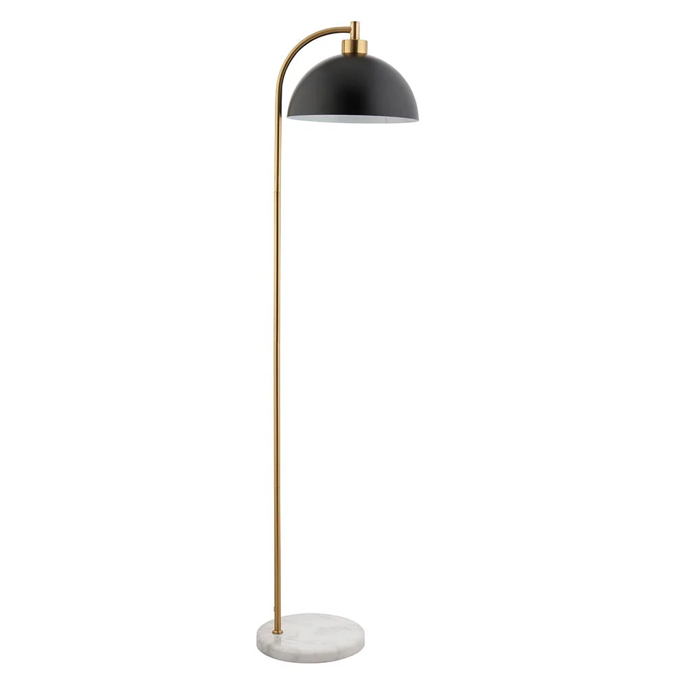 Procyon Task Floor Lamp - Brass & Matt Black Finish E27 - Image 6