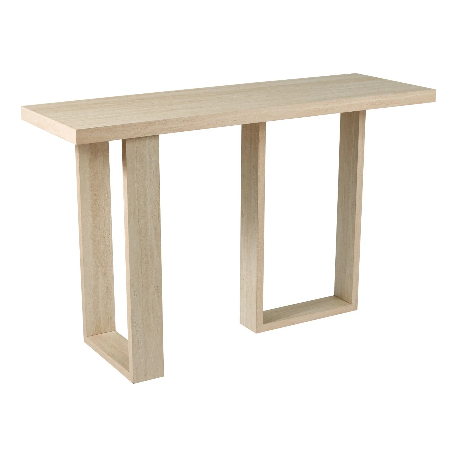 Prue Console Table- Travertine Effect - Image 2