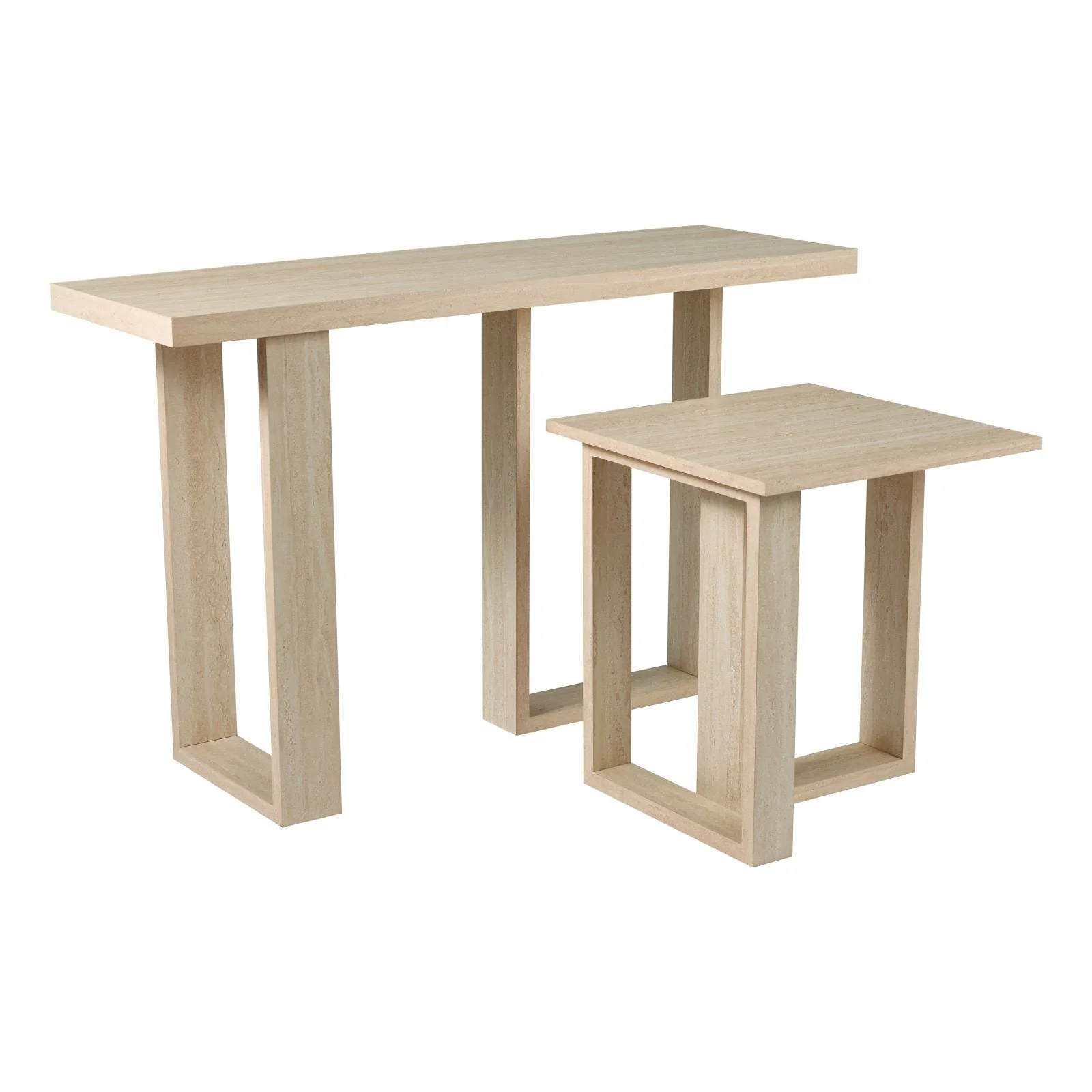 Prue Console Table- Travertine Effect - Image 3