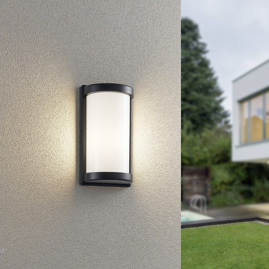 PUELO Outdoor Flush Wall Light IP44 - White/Black - Image 4