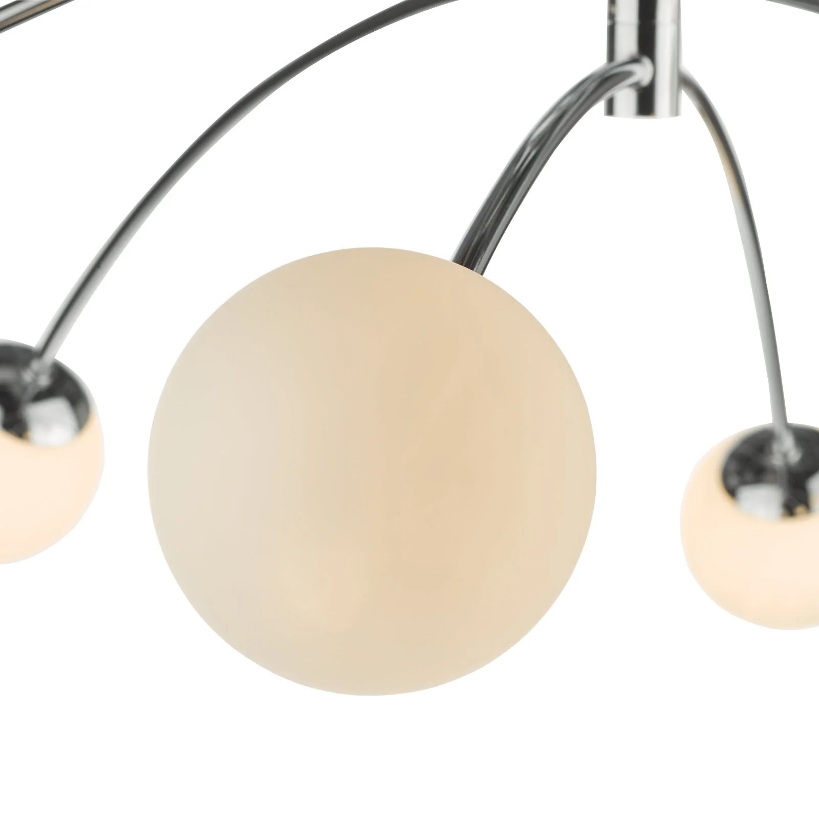 Puglia 6Lt Semi-Flush Ceiling Light - Brass/Chrome - Image 4
