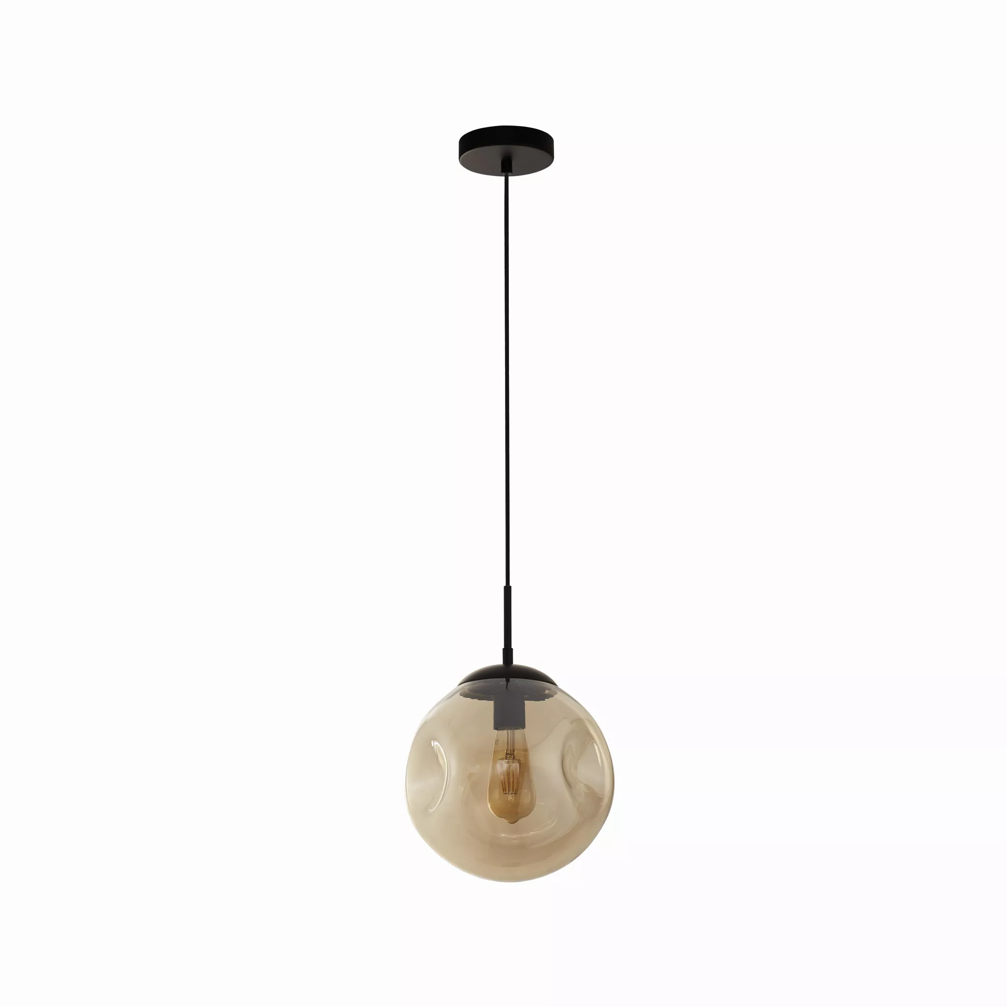 Punch Pendant - Black Metal & Champagne Punched Glass - Image 2