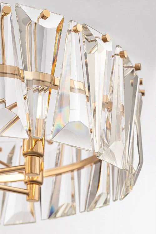 Puntes 4/6/12/18Lt Crystal Ceiling Light - Chrome/Gold Finish - Image 3