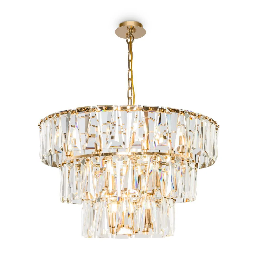 Puntes 4/6/12/18Lt Crystal Ceiling Light - Chrome/Gold Finish - Image 14