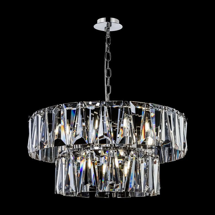 Puntes 4/6/12/18Lt Crystal Ceiling Light - Chrome/Gold Finish - Image 9