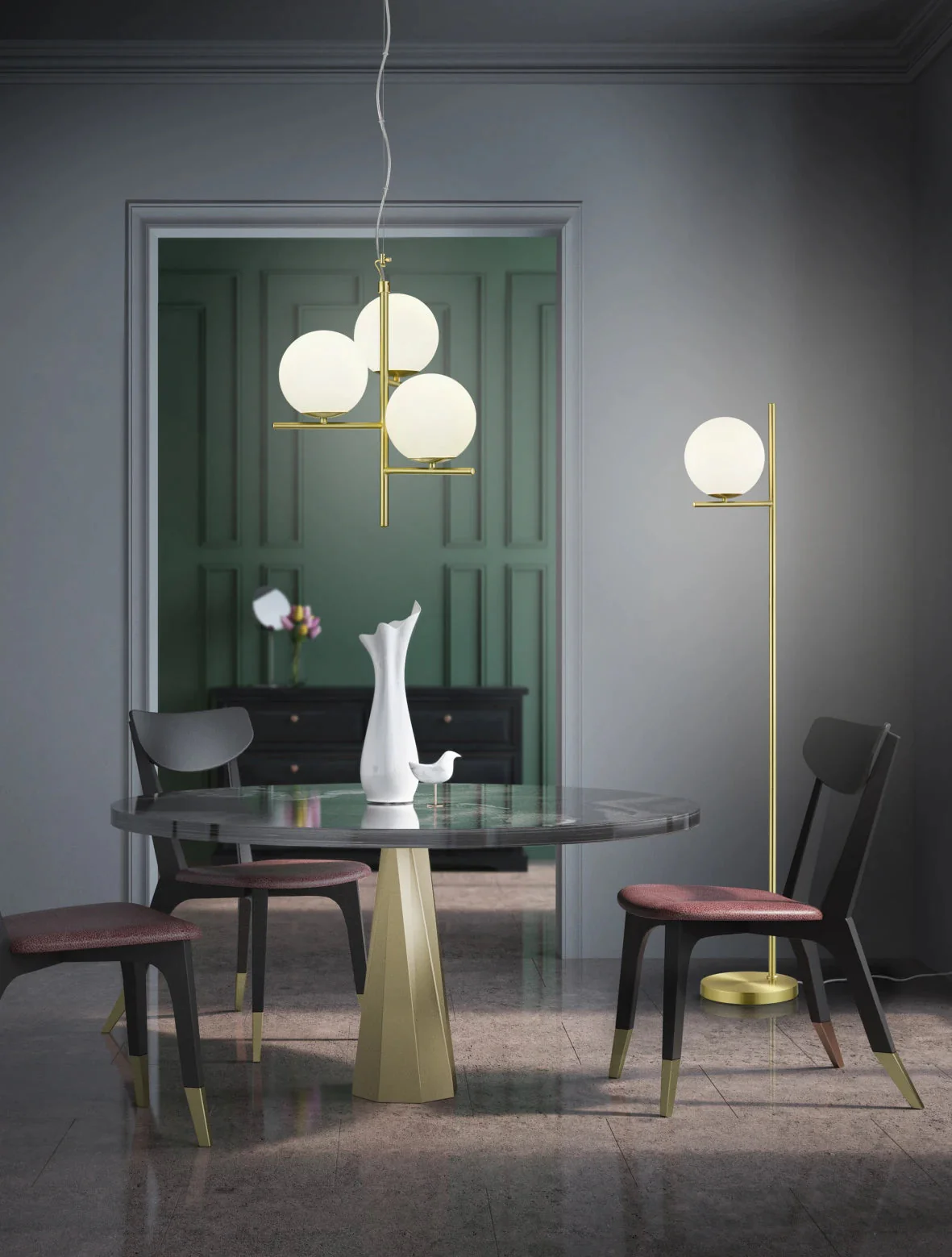 Pure Modern Floor Lamp - Various Colours - Image 3