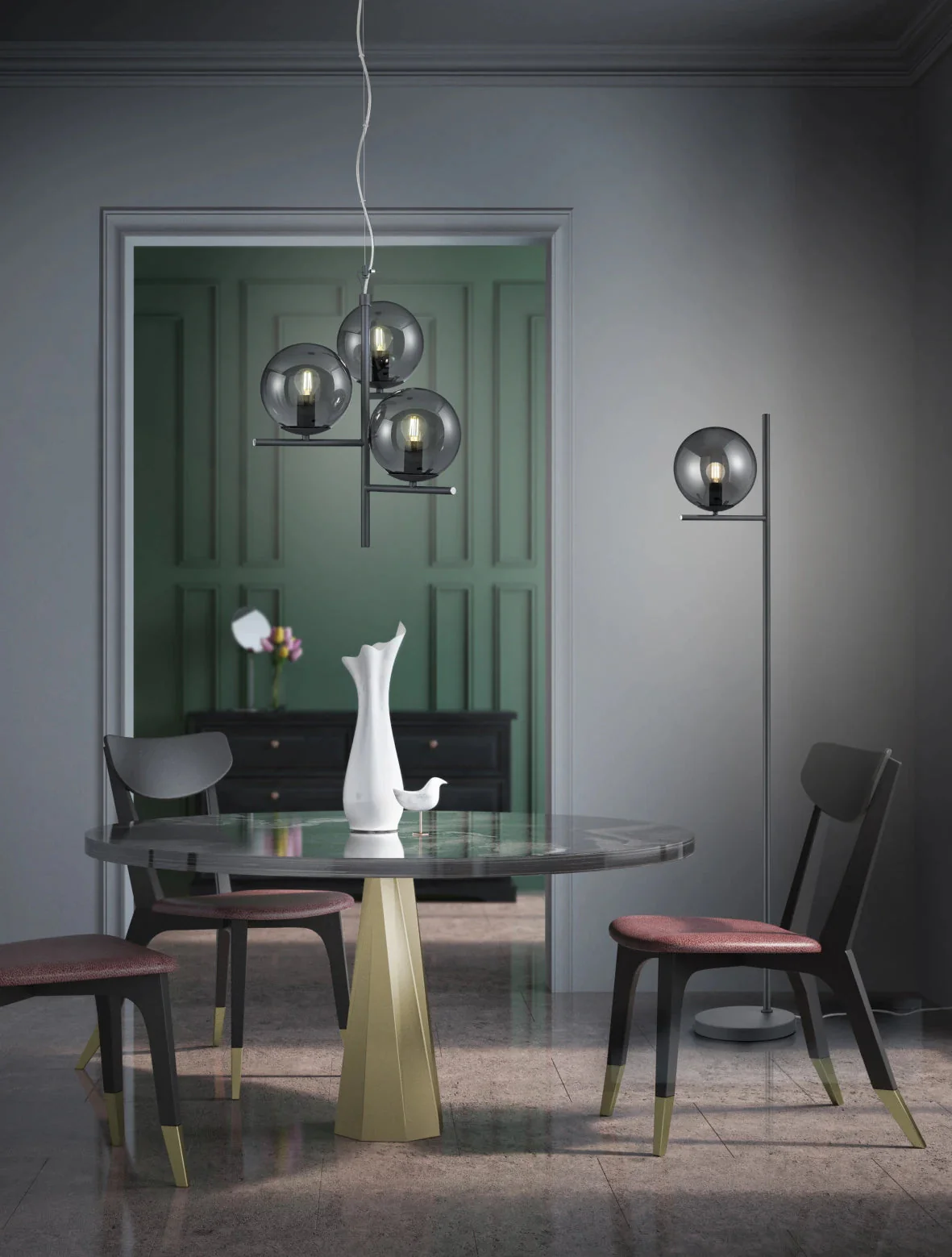 Pure Modern Floor Lamp - Various Colours - Image 5