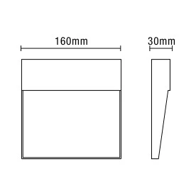 Puya 10/16cm LED  Square Wall Light- Anthracite Finish - Image 5